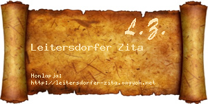 Leitersdorfer Zita névjegykártya